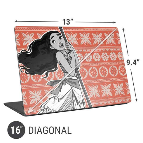Disney Moana Character Tropical Print Art Universal Laptop 16in (13 x 9.4in) Skin